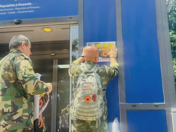 "We are liberators — Kurti must apologise", veteran mounts protest outside Government building